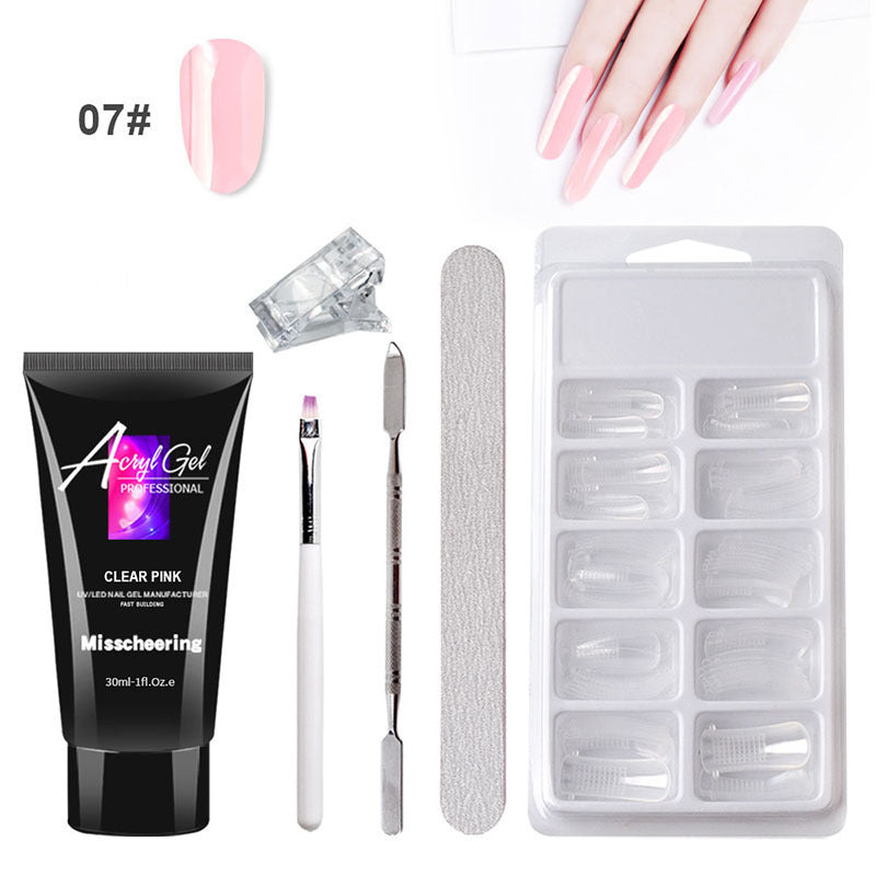 Painless Extension Gel Nail Art Set for Quick, Crystal-Clear Nails