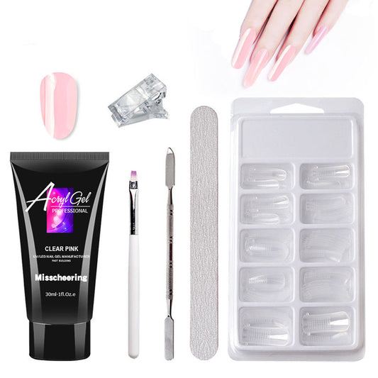 Painless Extension Gel Nail Art Set for Quick, Crystal-Clear Nails