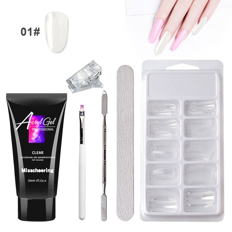 Painless Extension Gel Nail Art Set for Quick, Crystal-Clear Nails