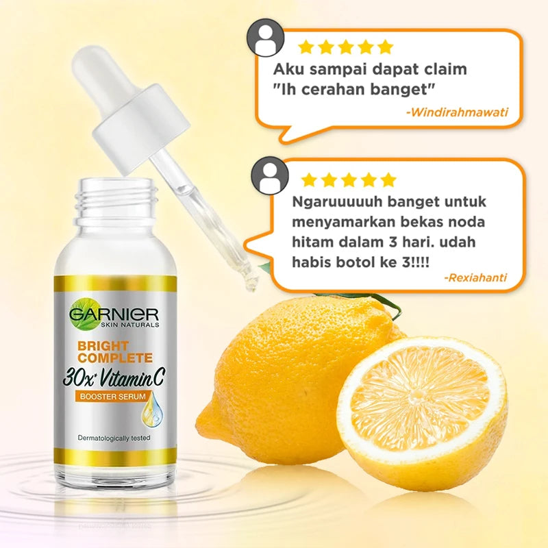 Garnier Bright Complete Vitamin C Niacinamide Serum for Glowing, Even Skin